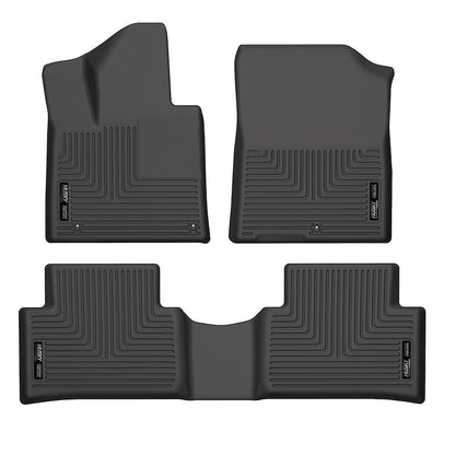 Husky Liners Weatherbeater Floor Mats |95841| - Fits 2021-2026 Kia Sorento (Excludes Hybrid) | Front & 2nd Row, 3-pc Black