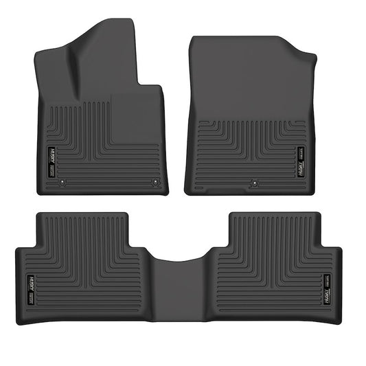 Husky Liners Weatherbeater Floor Mats |95841| - Fits 2021-2026 Kia Sorento (Excludes Hybrid) | Front & 2nd Row, 3-pc Black