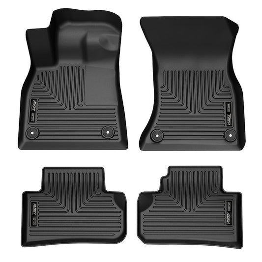 Husky Liners Weatherbeater Floor Mats |95941| - Fits 2018-2024 Audi Q5 & SQ5 | Front & 2nd Row, 3-pc Black