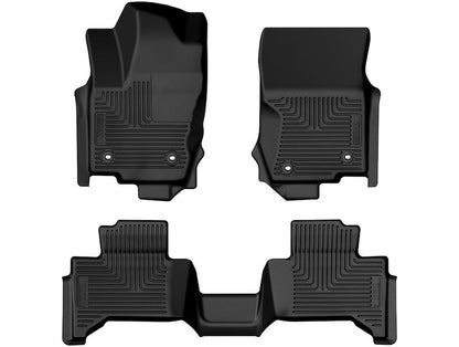 Husky Liners Weatherbeater Floor Mats |95971| - Fits 2024-2026 Toyota Land Cruiser, 2024-2026 Lexus GX550 | Front & 2nd Row, 3-pc Black
