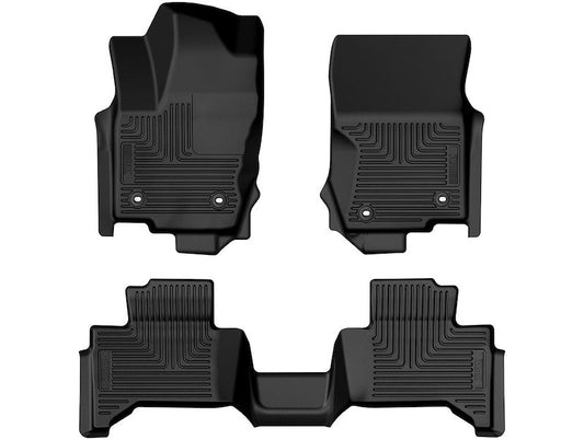 Husky Liners Weatherbeater Floor Mats |95971| - Fits 2024-2026 Toyota Land Cruiser, 2024-2026 Lexus GX550 | Front & 2nd Row, 3-pc Black