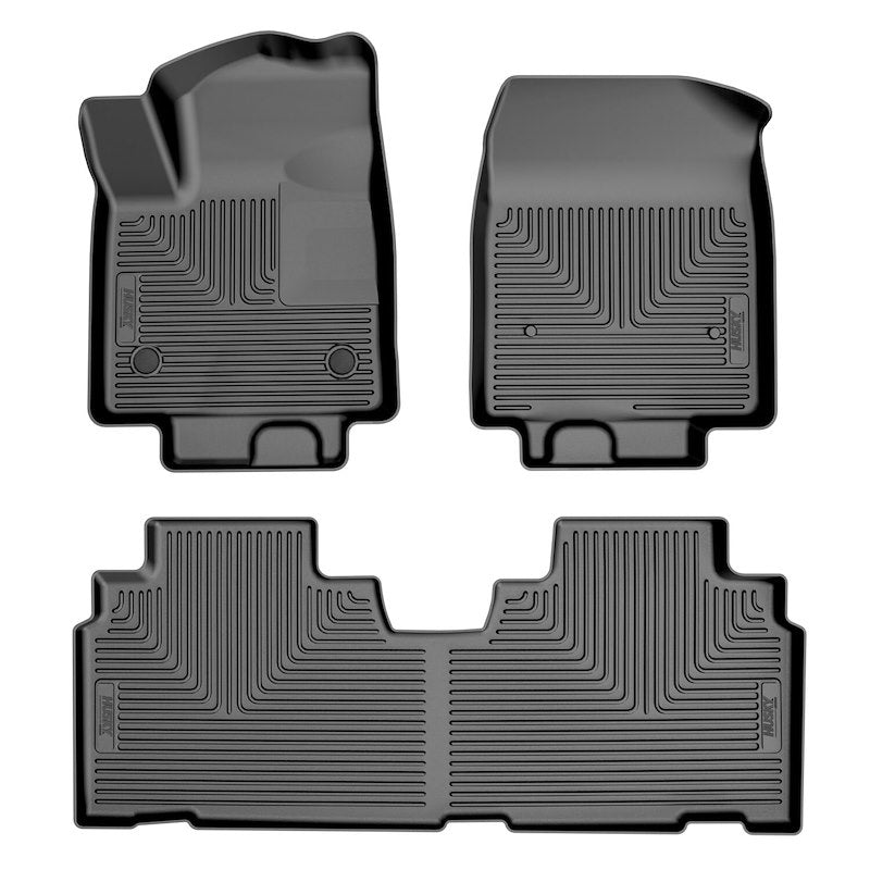 Husky Liners Weatherbeater Floor Mats |96601| - Fits 2023-2026 Cadillac Lyriq, 2024-2026 Honda Prologue | Front & 2nd Row, 3-pc Black