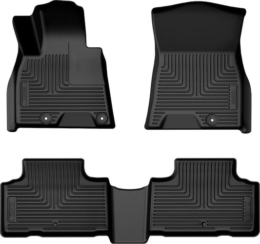 Husky Liners Weatherbeater Floor Mats |96901| - Fits 2025-2025 Genesis GV80 | Front & 2nd Row, 3-pc Black