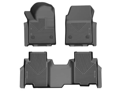 Husky Liners Weatherbeater Floor Mats |96971| - Fits 2024-2026 Chevrolet Silverado EV; 2024-2026 GMC Sierra EV | Front & 2nd Row, 3-pc Black
