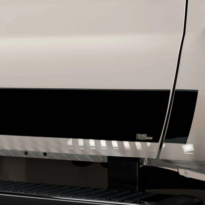 Putco Black Platinum Rocker Panels Kit |9751244BP| -  Fits Chevy Silverado 1500 / GMC Sierra 1500 2019-2026 Crew Cab 6'6" Bed