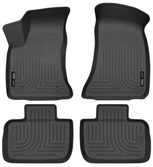 Husky Liners Weatherbeater Floor Mats |98061| - Fits 2011-2023 Chrysler 300 & Dodge Charger (Rear Wheel Drive only) | Front & 2nd Row, 4-pc Black