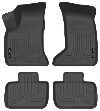 Husky Liners Weatherbeater Floor Mats |98071| - Fits 2011-2023 Dodge Charger/Chrysler 300 | Front & 2nd Row, 4-pc Black