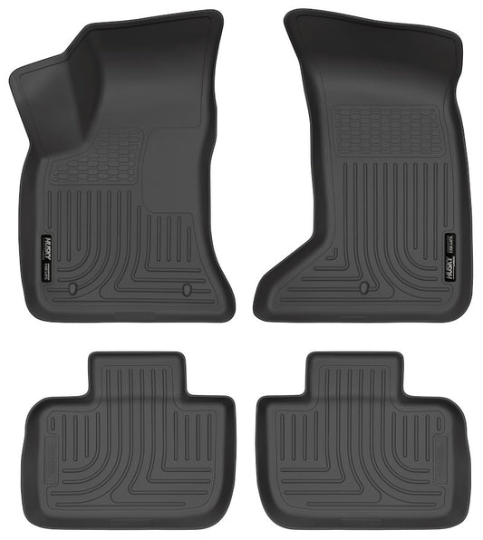 Husky Liners Weatherbeater Floor Mats |98071| - Fits 2011-2023 Dodge Charger/Chrysler 300 | Front & 2nd Row, 4-pc Black