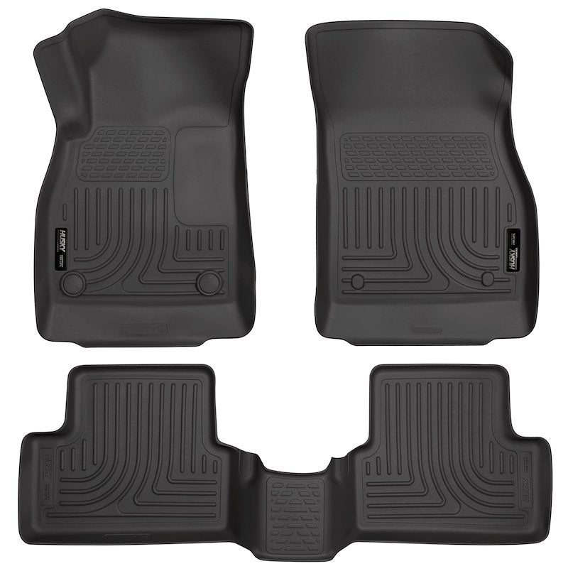 Husky Liners Weatherbeater Floor Mats |98161| - Fits 2011-2015 Chevrolet Cruze; 2016 Chevrolet Cruze Limited | Front & 2nd Row, 3-pc Black