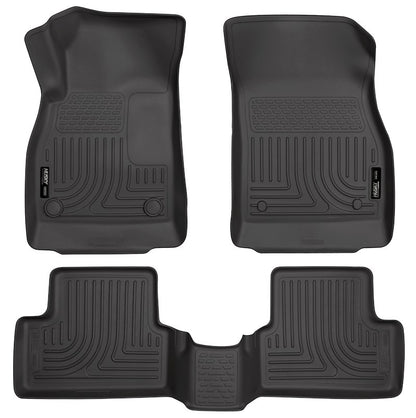 Husky Liners Weatherbeater Floor Mats |98161| - Fits 2011-2015 Chevrolet Cruze; 2016 Chevrolet Cruze Limited | Front & 2nd Row, 3-pc Black