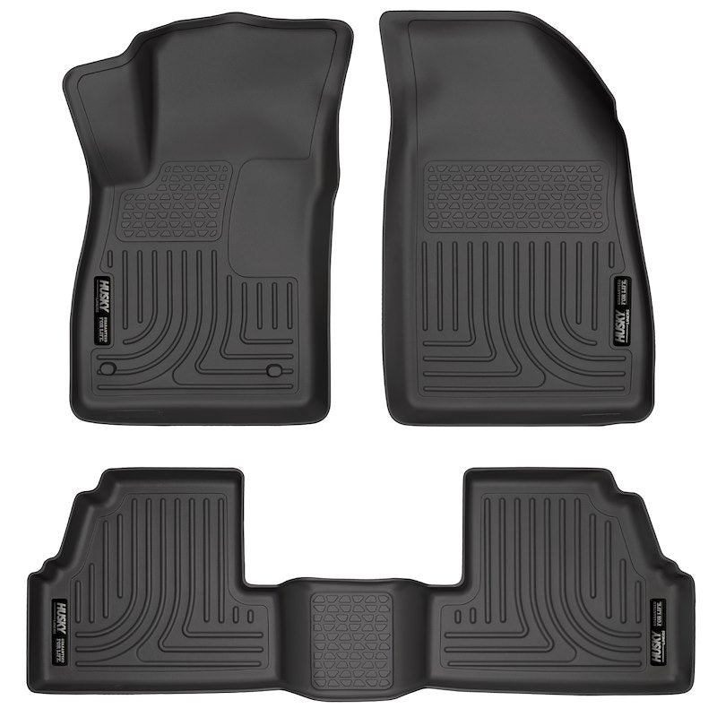 Husky Liners Weatherbeater Floor Mats |98271| - Fits 2013-2022 Buick Encore (Excludes GX Model); 2015-2022 Chevrolet Trax | Front & 2nd Row, 3-pc Black