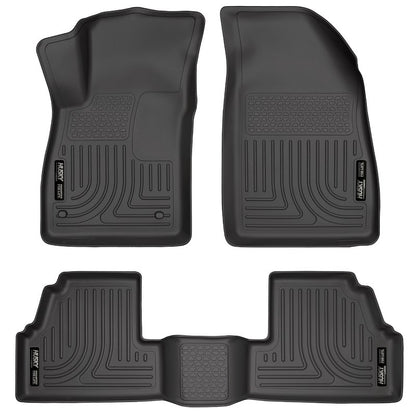 Husky Liners Weatherbeater Floor Mats |98271| - Fits 2013-2022 Buick Encore (Excludes GX Model); 2015-2022 Chevrolet Trax | Front & 2nd Row, 3-pc Black
