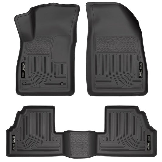 Husky Liners Weatherbeater Floor Mats |98271| - Fits 2013-2022 Buick Encore (Excludes GX Model); 2015-2022 Chevrolet Trax | Front & 2nd Row, 3-pc Black