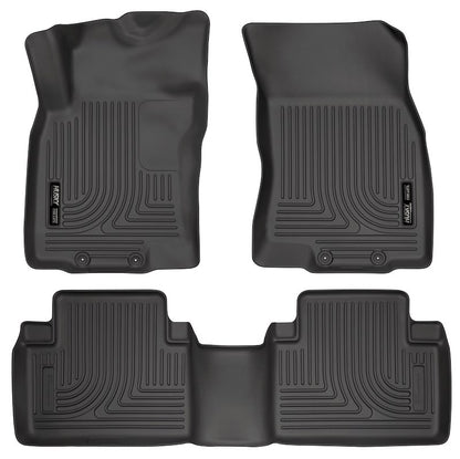 Husky Liners Weatherbeater Floor Mats |98671| - Fits 2014-2020 Nissan Rogue (Excludes Sport & Select Models); 2014 Nissan Rogue Select | Front & 2nd Row, 3-pc Black