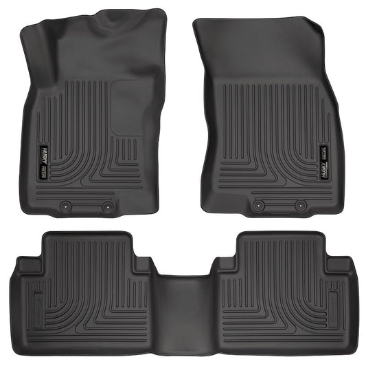 Husky Liners Weatherbeater Floor Mats |98671| - Fits 2014-2020 Nissan Rogue (Excludes Sport & Select Models); 2014 Nissan Rogue Select | Front & 2nd Row, 3-pc Black