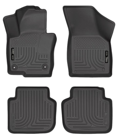 Husky Liners Weatherbeater Floor Liners |98681| - Fits 2012-2019 Volkswagen Passat / 2021-2022 Volkswagen Passat; Front And 2nd Seat Floor Liners, 4-pc Black