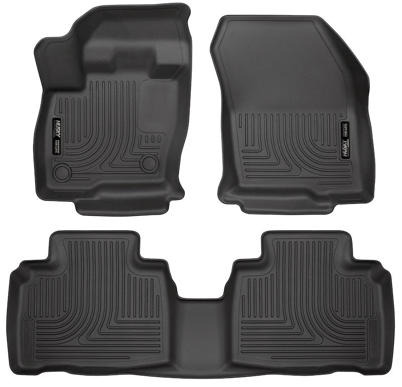 Husky Liners Weatherbeater Floor Mats |98781| - Fits 2015-2024 Ford Edge | Front & 2nd Row, 3-pc Black