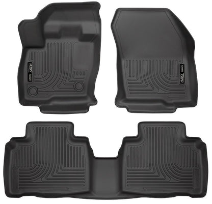 Husky Liners Weatherbeater Floor Mats |98781| - Fits 2015-2024 Ford Edge | Front & 2nd Row, 3-pc Black