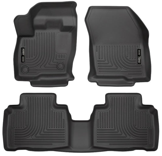 Husky Liners Weatherbeater Floor Mats |98781| - Fits 2015-2024 Ford Edge | Front & 2nd Row, 3-pc Black