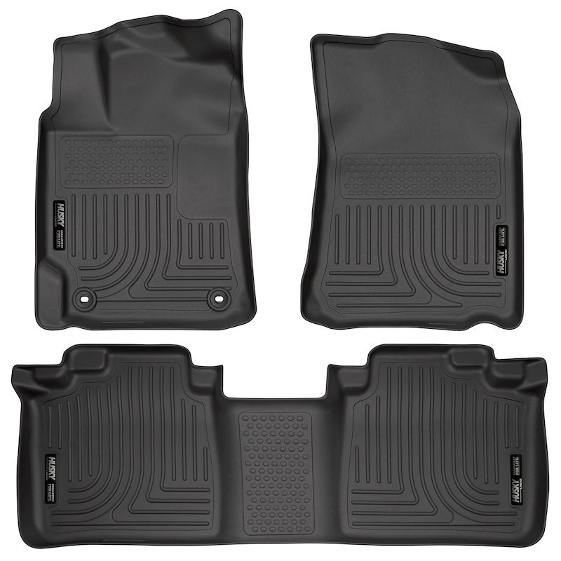 Husky Liners Weatherbeater Floor Mats |98901| - Fits 2012-2017 Toyota Camry | Front & 2nd Row, 3-pc Black
