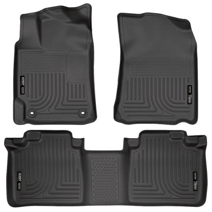 Husky Liners Weatherbeater Floor Mats |98901| - Fits 2012-2017 Toyota Camry | Front & 2nd Row, 3-pc Black