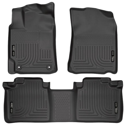 Husky Liners Weatherbeater Floor Mats |98901| - Fits 2012-2017 Toyota Camry | Front & 2nd Row, 3-pc Black