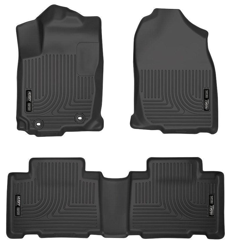 Husky Liner WeatherBeater Floor Liners |98971| - Fits 2013-2018 Rav4, Front & 2nd Seat Floor Liner Set 3-pc, Black