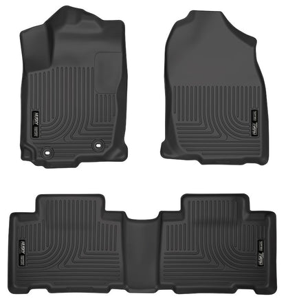 Husky Liner WeatherBeater Floor Liners |98971| - Fits 2013-2018 Rav4, Front & 2nd Seat Floor Liner Set 3-pc, Black