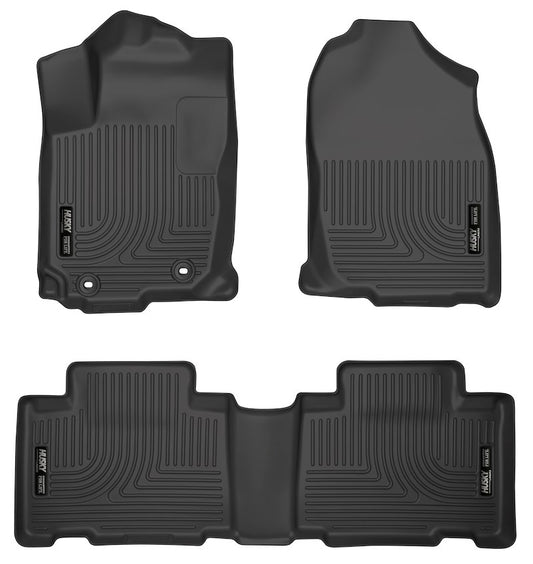 Husky Liner WeatherBeater Floor Liners |98971| - Fits 2013-2018 Rav4, Front & 2nd Seat Floor Liner Set 3-pc, Black