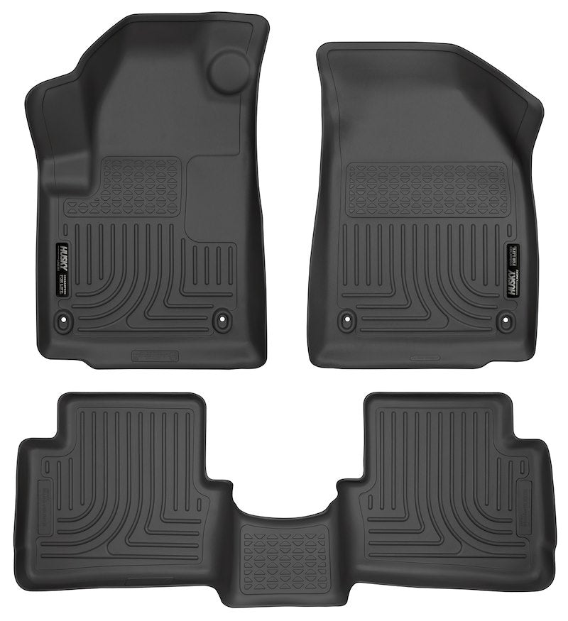 Husky Liners Weatherbeater Floor Mats |99021| - Fits 2013-2016 Dodge Dart | Front & 2nd Row, 3-pc Black