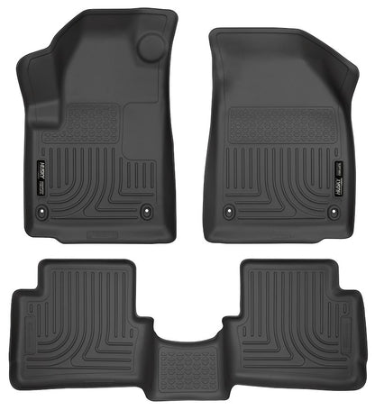 Husky Liners Weatherbeater Floor Mats |99021| - Fits 2013-2016 Dodge Dart | Front & 2nd Row, 3-pc Black