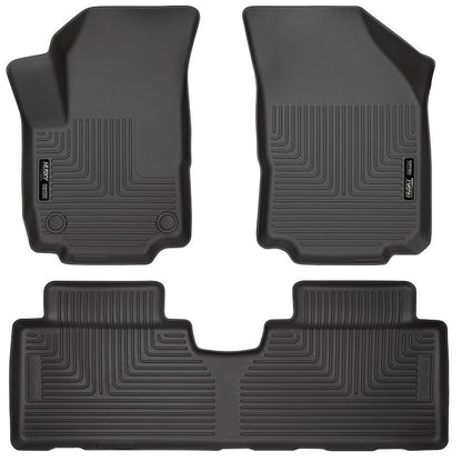 Husky Liners Weatherbeater Floor Mats |99131| - Fits 2018-2024 Chevrolet Equinox | Front & 2nd Row, 3-pc Black