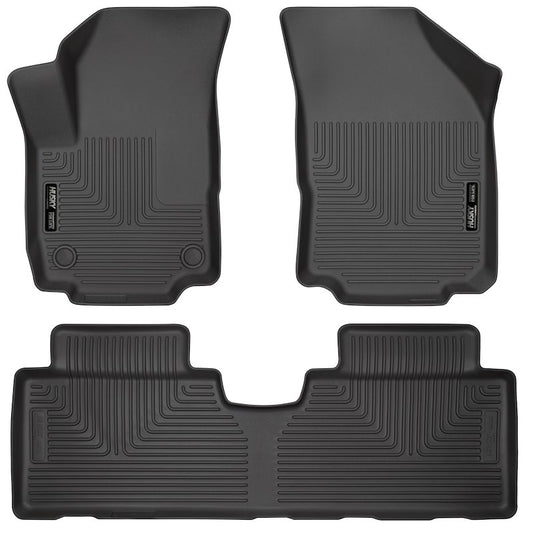 Husky Liners Weatherbeater Floor Mats |99131| - Fits 2018-2024 Chevrolet Equinox | Front & 2nd Row, 3-pc Black