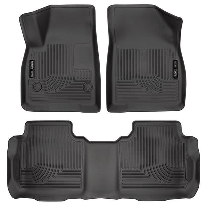 Husky Liners Weatherbeater Floor Mats |99141| - Fits 2019-2026 Chevrolet Blazer, 2017-2026 Cadillac XT5, 2017-2023 GMC Acadia | Front & 2nd Row, 3-pc Black