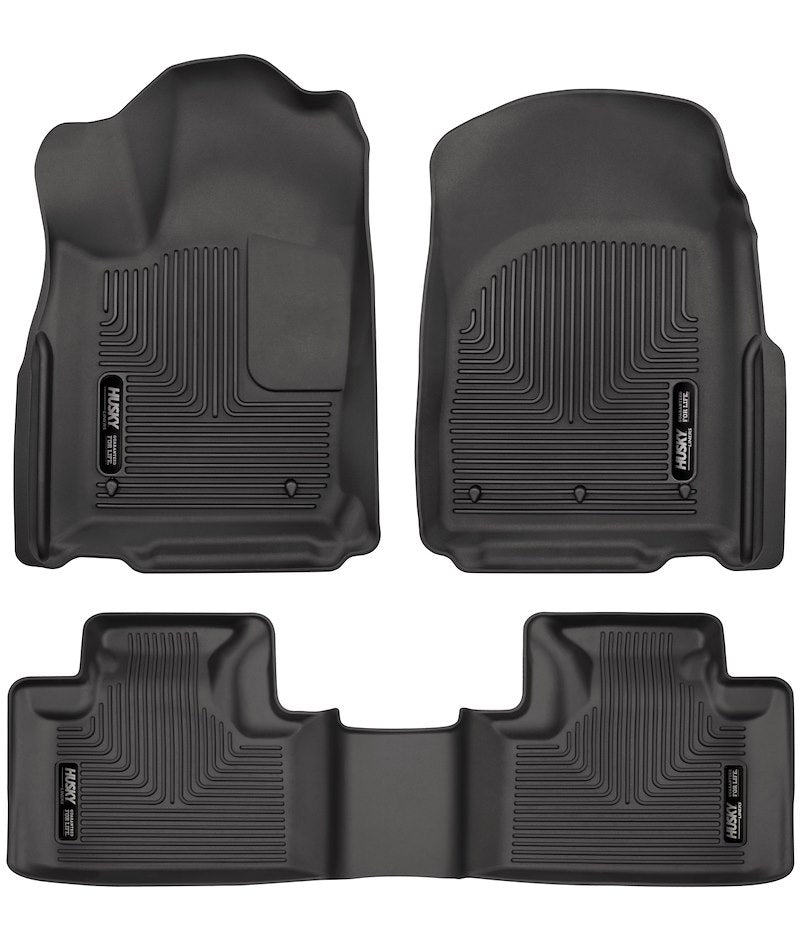 Husky Liners Weatherbeater Floor Mats |99151| - Fits 2016-2026 Dodge Durango; 2016-2021 Jeep Grand Cherokee; 2022 Jeep Grand Cherokee WK | Front & 2nd Row, 3-pc Black
