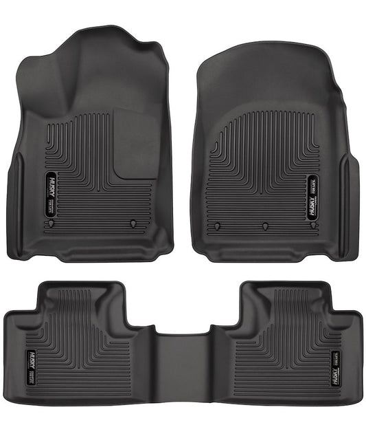 Husky Liners Weatherbeater Floor Mats |99151| - Fits 2016-2026 Dodge Durango; 2016-2021 Jeep Grand Cherokee; 2022 Jeep Grand Cherokee WK | Front & 2nd Row, 3-pc Black