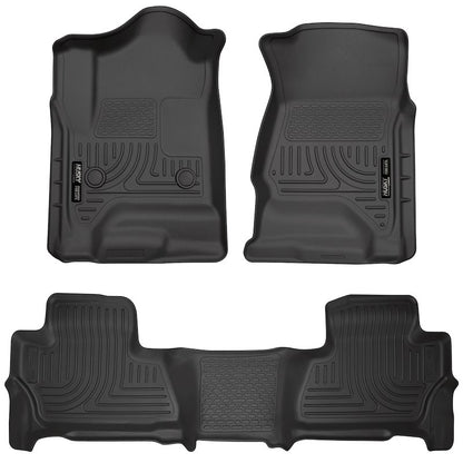 Husky Liners Weatherbeater Floor Mats |99201| - Fits 2015-2020 Chevrolet Tahoe & GMC Yukon | Front & 2nd Row, 3-pc Black