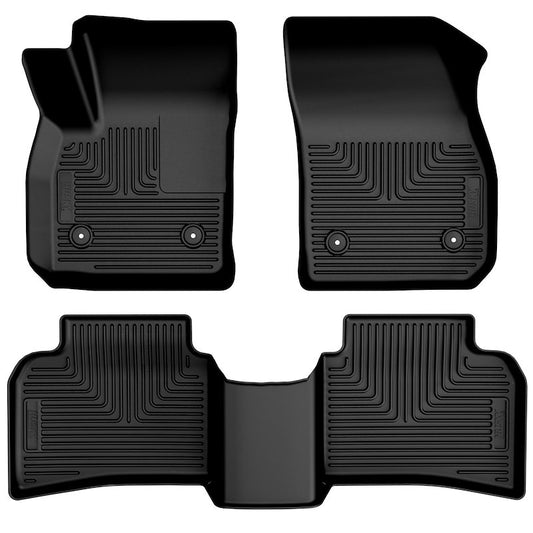 Husky Liners Weatherbeater Floor Mats |99271| - Fits 2019-2023 Cadillac XT4 | Front & 2nd Row, 3-pc Black