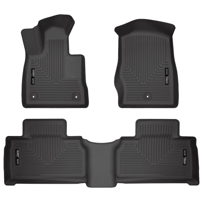 Husky Liners Weatherbeater Floor Mats |99321| - Fits 2020-2026 Ford Explorer | Front & 2nd Row, 4-pc Black