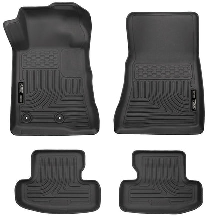 Husky Liners Weatherbeater Floor Mats |99371| - Fits 2015-2026 Ford Mustang | Front & 2nd Row, 4-pc Black