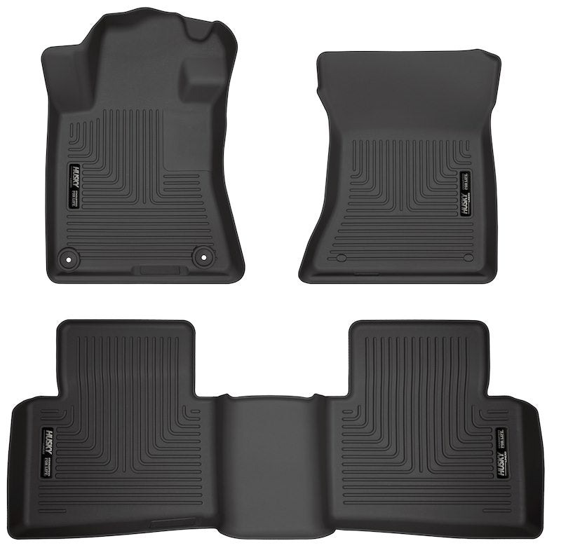 Husky Liners Weatherbeater Floor Mats |99381| - Fits 2019-2026 Nissan Altima | Front & 2nd Row, 3-pc Black