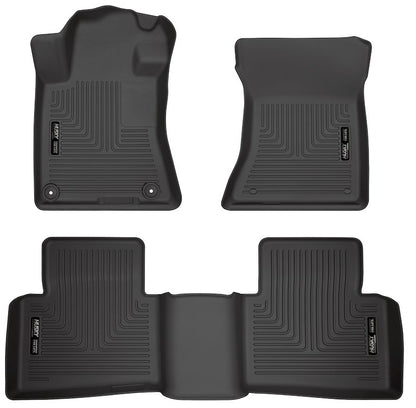 Husky Liners Weatherbeater Floor Mats |99381| - Fits 2019-2026 Nissan Altima | Front & 2nd Row, 3-pc Black