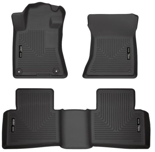 Husky Liners Weatherbeater Floor Mats |99381| - Fits 2019-2026 Nissan Altima | Front & 2nd Row, 3-pc Black