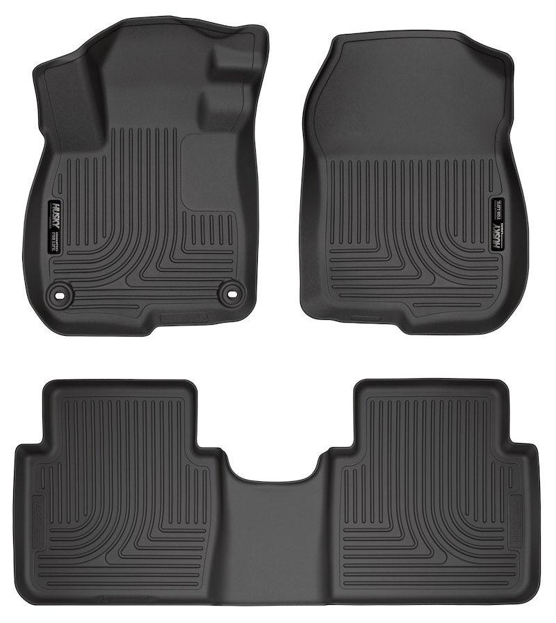 Husky Liners Weatherbeater Floor Mats |99401| - Fits 2017-2022 Honda CR-V (Includes Hybrid Model) | Front & 2nd Row, 3-pc Black