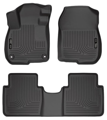 Husky Liners Weatherbeater Floor Mats |99401| - Fits 2017-2022 Honda CR-V (Includes Hybrid Model) | Front & 2nd Row, 3-pc Black
