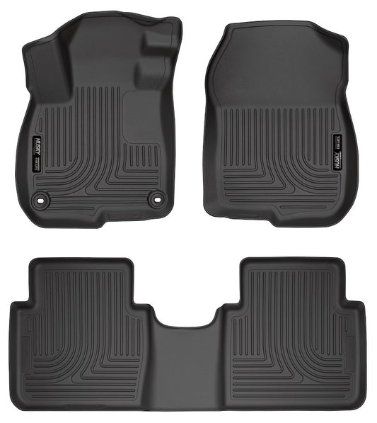 Husky Liners Weatherbeater Floor Mats |99401| - Fits 2017-2022 Honda CR-V (Includes Hybrid Model) | Front & 2nd Row, 3-pc Black