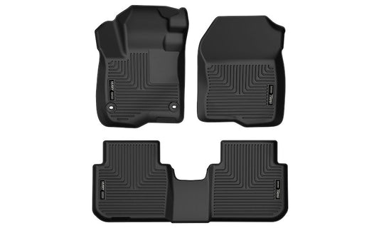 Husky Liners Weatherbeater Floor Mats |99411| - Fits 2023-2026 Honda CR-V (Includes Hybrid Models) | Front & 2nd Row, 3-pc Black