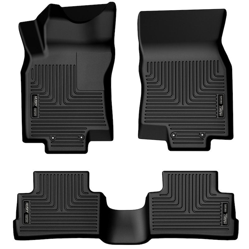Husky Liners Weatherbeater Floor Mats |99451| - Fits 2017-2022 Nissan Rogue Sport | Front & 2nd Row, 3-pc Black