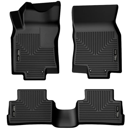 Husky Liners Weatherbeater Floor Mats |99451| - Fits 2017-2022 Nissan Rogue Sport | Front & 2nd Row, 3-pc Black