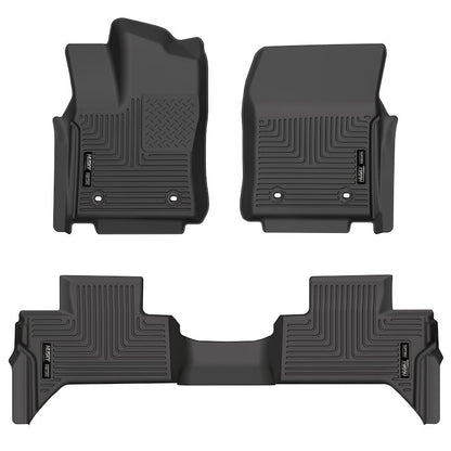 Husky Liners Weatherbeater Floor Mats |99471| - Fits 2022-2026 Toyota Tundra, Double CAB ONLY | Front & 2nd Row, 3-pc Black